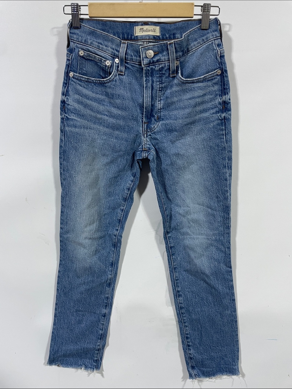 Madewell Slim Straight Jeans in Washed Blue
